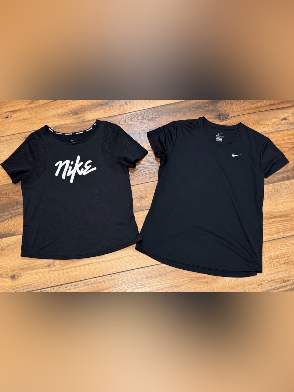 Pair of 2 Nike Black Short-Sleeve Dri Fit Tees (Pair)